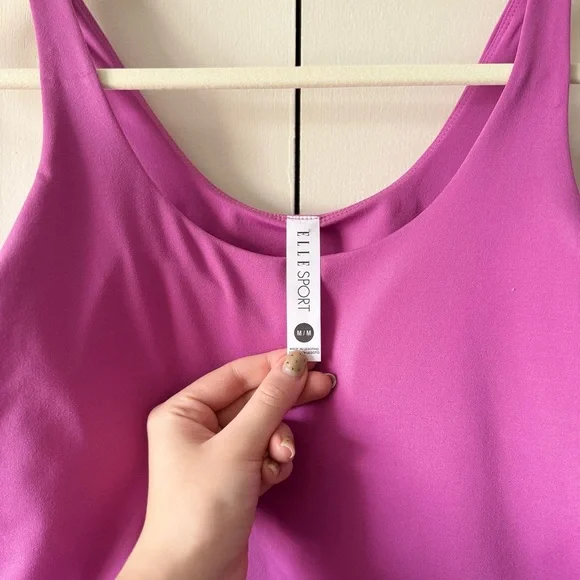 Elle Sport Women's Active Tank Dress Athletic Dress Tennis Dress in Pink Size M - Picture 7 of 9